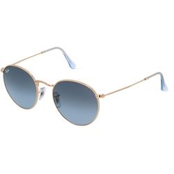 Ray-Ban RB3447 Herren-Sonnenbrille Vollrand Rund Metall-Gestell, Gold