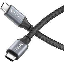 Sonero USB-C auf USB-C Ladekabel 60W Grau/Schwarz 1,5 m