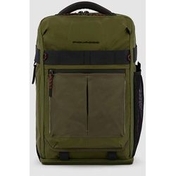 Piquadro Arne Bike Laptop-Rucksack 15,6" Notebookfach und mit LED-Licht Militärgrün