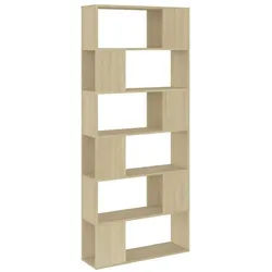 vidaXL Regal 80 x 24 x 186 cm Bücherregal Raumteiler Sonoma Eiche 80x24x186 cm Span bunt