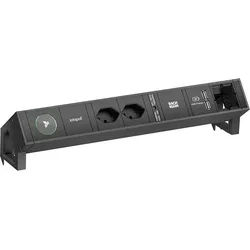 Bachmann Steckdosenleiste schwarz 1xUSB 0,2m 902.821 90° IP20 1,5qmm