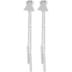Adelia ́s Paar Ohrhänger Damen Ohrringe – Ohrstecker aus Edelstahl, Schöne Geschenkidee zum einen besonderen Tag silberfarben