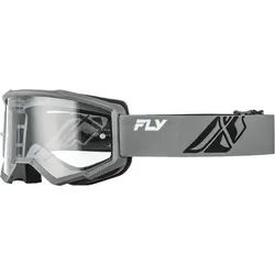 FLY Racing Focus Brille Grau/Schwarz - Klare Scheibe, schwarz-grau