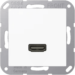 Jung MAA1112WW HDMI, Thermoplast, Serie AS/A, alpinweiß