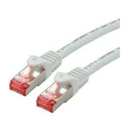 ROLINE Patchkabel Cat.6 S/FTP (PiMF) LAN-Kabel, RJ-45 Männlich (Stecker), RJ-45 Männlich (Stecker) (30.0 cm), Component Level, LSOH weiß