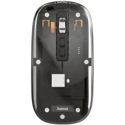 Hama Kabellose Maus WM-600 transparent, 5.6x2.5x11.5 cm