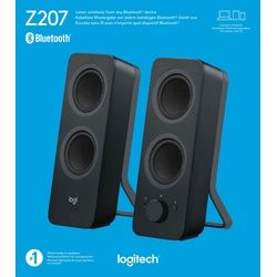 Logitech Lautsprecher Z207, Bluetooth, Stereo 2.0, 10W schwarz, Retail