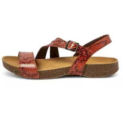 Art für Damen. 11045S188003_006 Ledersandalen 1045S I Breathe orange (40), Wohnung, Schnalle, Lässig