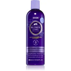 HASK Blonde Care Purple Shampoo Conditioner für blondes Haar neutralisiert gelbe Verfärbungen 355 ml