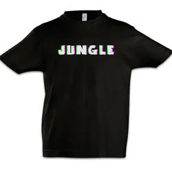 Urban Backwoods Print-Shirt Jungle Glitch Kinder T-Shirt Synthesizer Electro Techno LFO Musik (1-tlg) Music DJ MC Elektro schwarz 134/146