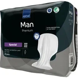 ABENA® Man Premium Special Inkontinenzeinlagen, weiß, Superweiche Einlagen mit Nässeindikator, 1 Packung = 23 Stück