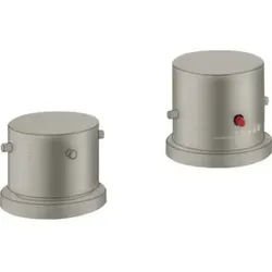 hansgrohe Fertigmontageset Axor Starck 2-L-W-Ran-Arm, m Thermostat, Edelstahl-Optik