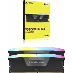 CORSAIR Vengeance RGB schwarz DIMM Kit 64GB, DDR5-6400, CL32-40-40-84, on-die ECC
