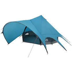 vidaXL Kuppelzelt 415 x 415 x 247 cm Teepee Zelt mit Dach Blau und Grau 600x600x347 cm blau