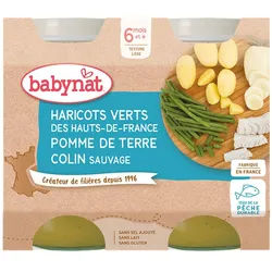 Babybio Haricots Verts DES Hauts-De-France Pomme DE Terre Colin Sauvage ab 6 Monaten