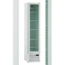 Ristoattrezzature SLIM Getränkekühlschrank 160 Liter vertikal 1 Glastür weiß 0/+10 °C 39x47,5x188h cm