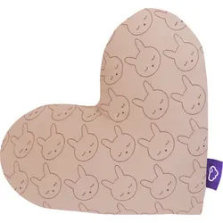 Babykissen TRÄUMELAND "Kuschelkissen Herz", Baby, Gr. B/L: 30cm x 38cm, 1 Stk., rosa (beige, gemustert), Baumwolle, gemustert, Dekokissen_Sitzkissen_Kissenhüllen