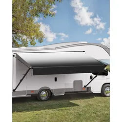 VEVOR RV Markise 549cm Manuelle Wohnwagen-Markise Außenmarkise Sichtschutz