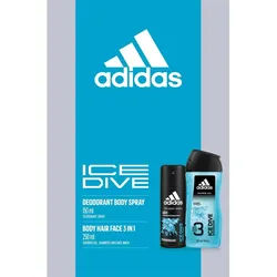 Adidas Ice Dive Geschenkset (Deodorant Spray +Duschgel ) 0,4 l
