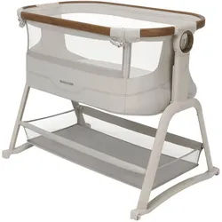 Maxi-Cosi Beistellbett , Creme , Metall, Kunststoff, Textil, Naturmaterialien , 61.3x68.3-77.4x91 cm , Bezug abnehmbar, höhenverstellbar , Babymöbel & Kindermöbel, Babyzimmer, Babybetten, Beistellbetten