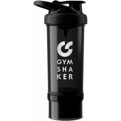 Gymshaker Protein Shaker mit Pulverfach Flaschen 750 ml schwarz