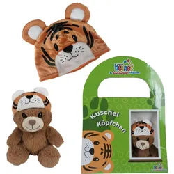 Heunec® Kuscheltier Bär 13 cm mit Tigermütze braun