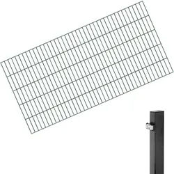 Alberts® 2 m - 50 m Doppelstabmatten-6 m-1000 mm-grün 1-Komplettset
