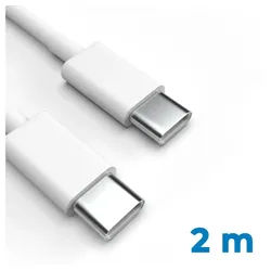 Justcom Huawei Nova 10z USB-Kabel, USB-C, USB-C (200 cm), Schnellladekabel, Datenkabel, Handy, Tablet weiß
