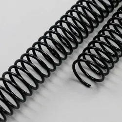 100 Spiralbinderücken, Plastikspiralen, DIN A4, 4:1 Teilung 32 mm | schwarz, PVC