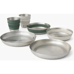 Sea to Summit Detour Stainless Steel Collapsible Dinnerware Set 2 Person [6 Piece]
