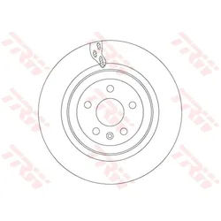 Bremsscheibe TRW DF6702S hinten, belüftet, hochkarbonisiert, 1 Stück