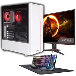 CAPTIVA Advanced Gaming R93-498 TFT Bundle Gaming-PC-Komplettsystem (60,5", AMD Ryzen 5 Ryzen 5 7500F, 32 GB RAM, 1000 GB SSD) weiß