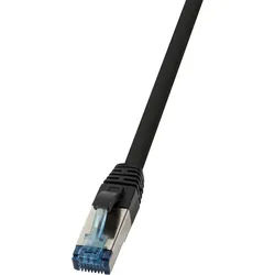 LOGILINK Patchkabel, PUR, Cat.6A, S/FTP, schwarz, 30 m