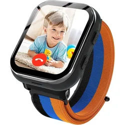 PTHTECHUS T32 Smartwatch (2,5 cm, sim-karte), Kinder Smartwatch mit GPS Videoanruf Sicherheit schwarz