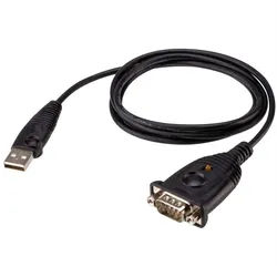 Aten UC232AF USB zu Seriell Konverter Computer-Adapter USB 2.0 Typ A Männlich (Stecker) zu D-Sub 9-polig (DE-9) Männlich (Stecker), 120.0 cm schwarz