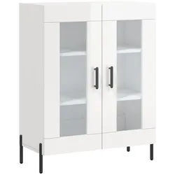 vidaXL Sideboard NA Sideboard Hochglanz-Weiß 69,5x34x90 cm Spanplatte weiß