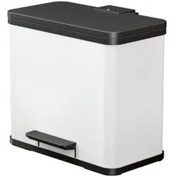 Hailo Mülleimer »Öko duo Plus L« Stahlblech 17+9 Liter weiß, 47x43x34 cm