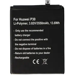 Akku passend für Huawei P30 Li-Polymer, 3,82V, 3550mAh, 13,6Wh, built-in, ohne Werkzeug