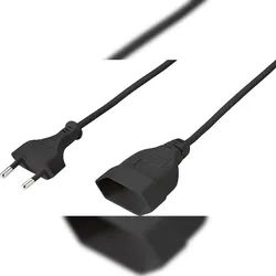 Sygonix SY-5044230 Strom Verlängerungskabel Schwarz 0.20 m