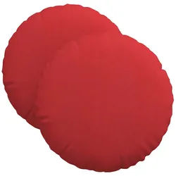 vidaXL Sitzauflage Sitzkissen 2 pcs Rot Ø40 x 13 cm Stoff, (2 St) rot