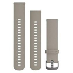 Schnellwechsel-Armbänder (20 mm) Sandsteinfarben mit schieferfarbenen Metallt...