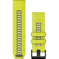 Garmin Silikon 26mm - Quickfit - Silikon-Armband für FENIX 8x - 51mm Amp Yellow/Graphit" 010-13393-08" - Amp Yellow/Graphit