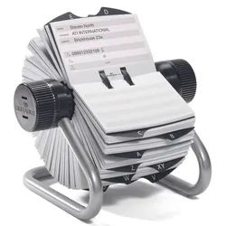 DURABLE Telefon-/Adress-Rollkartei silbergrau, für 500 Adress,- Telefonkarten