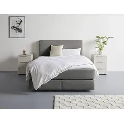 LeGer Home by Lena Gercke Boxspringbett Zalia erhältlich in verschiedenen Breiten, inkl. Toppper, wahlweise mit Bonnell- oder 7-Zonen-Tonnentaschenfederkern grau 145 cm x 217 cm
