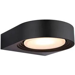 GLOBO LIGHTING LED Außen-Wandleuchte, LED-Leuchtmittel fest verbaut, Warmweiß, Wandleuchte Gartenlampe LED Schwarz IP44 Dreh-Schwenkbar Außenleuchte schwarz