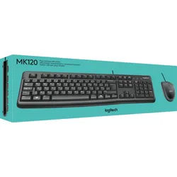 Logitech Tastatur/Maus Set MK120 sw