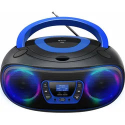 Boombox mit DAB+/FM-Radio, Bluetooth-Funktion, USB, CD-Player & AUX-Eingang, blau – Ihr perfekter Begleiter für Musikgenuss