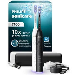Philips Sonicare Elektrische Zahnbürste Series 7100 HX7429/02, Aufsteckbürsten: 2 St., mit Andruckkontrolle, 7 Putzeinstellungen, inkl. Reiseladeetui weiß