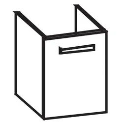 Artiqua 413 Waschtischunterschrank für 4U 223460, Weiß Hochglanz Select, 413-WUT-K17-L-7160-125 413-WUT-K17-L-7160-125