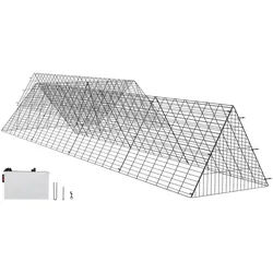 VEVOR Hühnertunnel, 729 x 200 x 61,5 cm Hühnerstall für den Hof, tragbare Freilaufgehege für draußen mit Eckrahmen, 2 Sets, geeignet für Hühner, Enten, Kaninchen